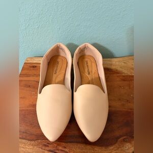 Cream Slip-On Loafers